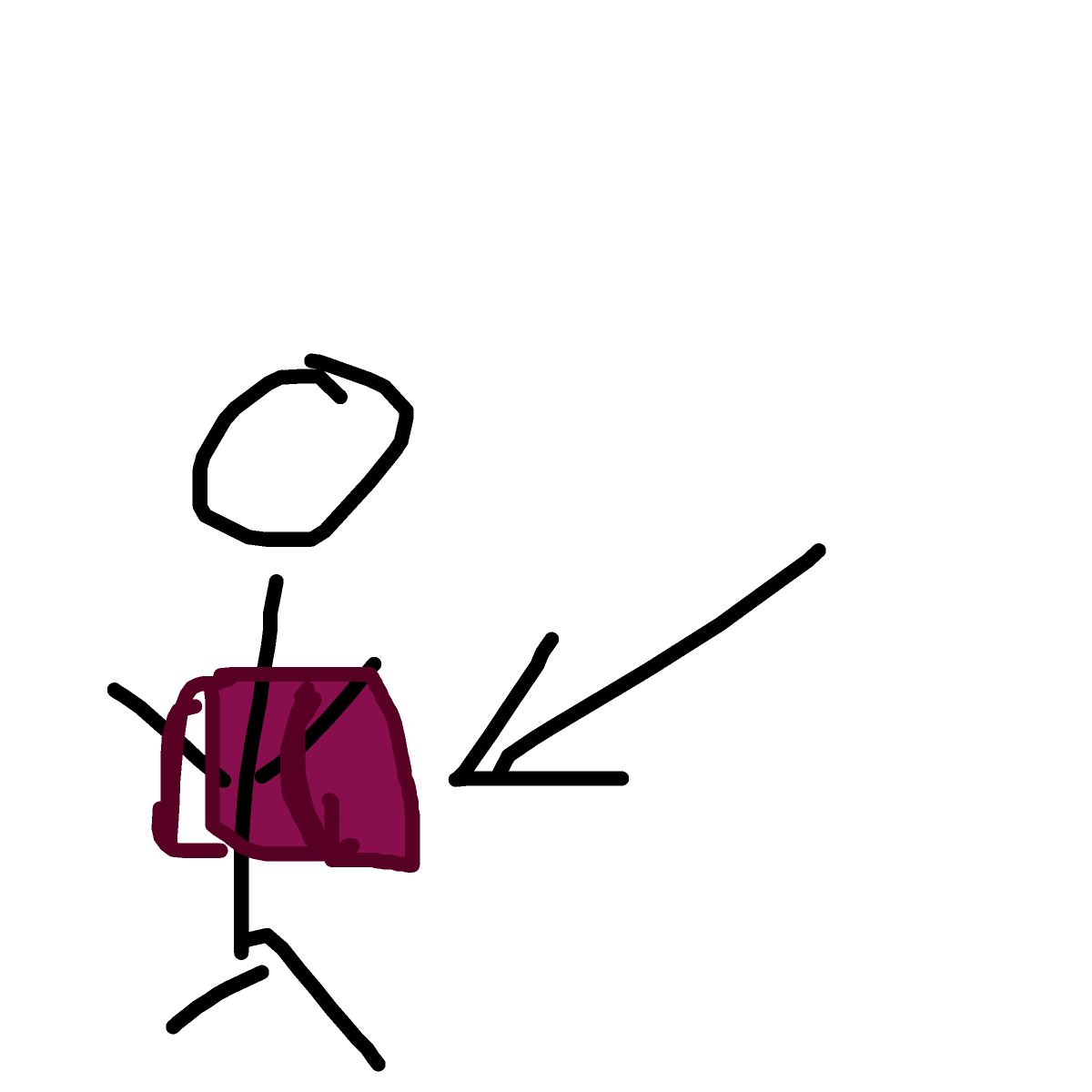 Backpack drawing by gold-lucky-pro