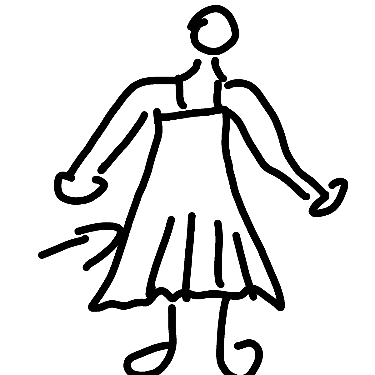 Dress drawing by Bubble