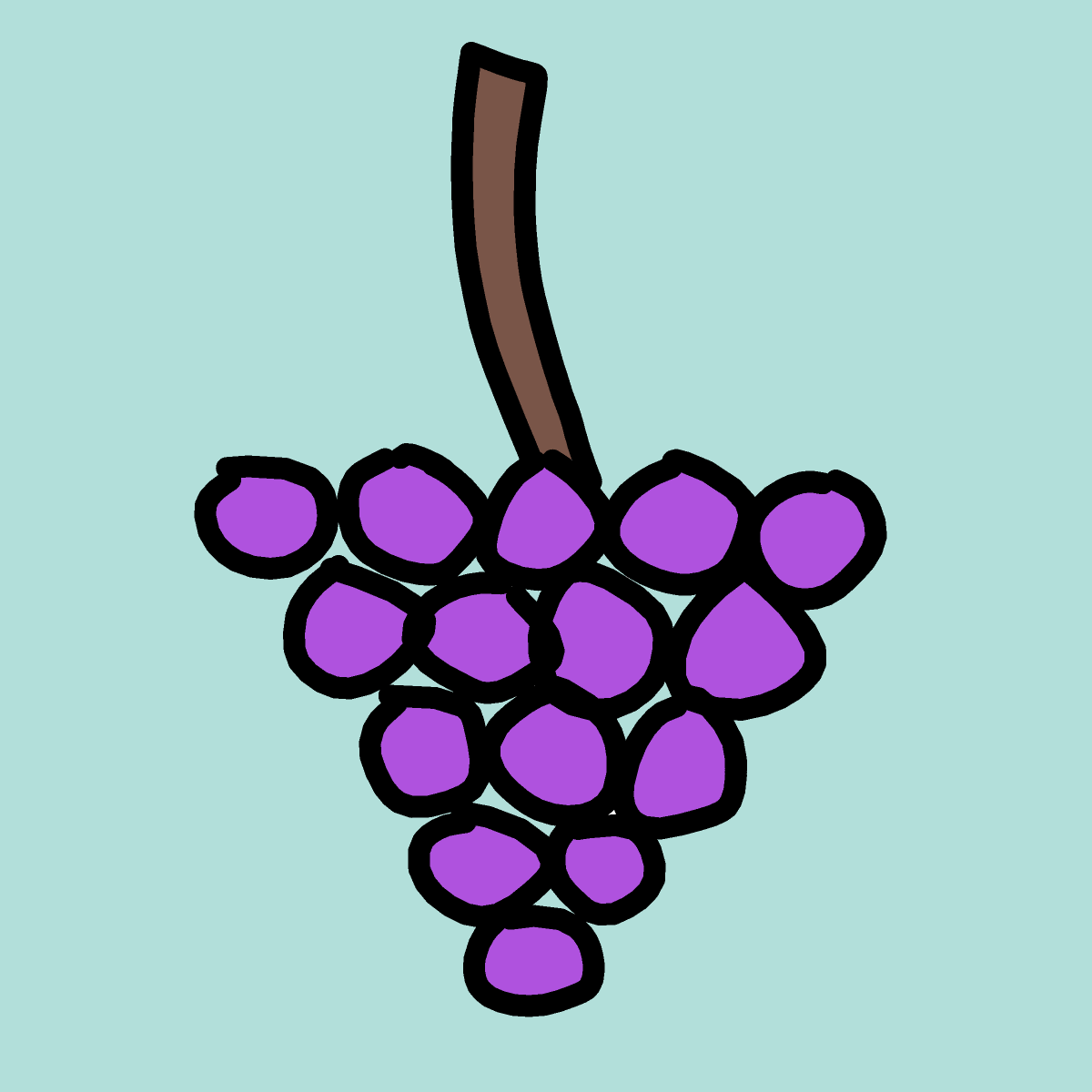Grapes drawing by Marcos