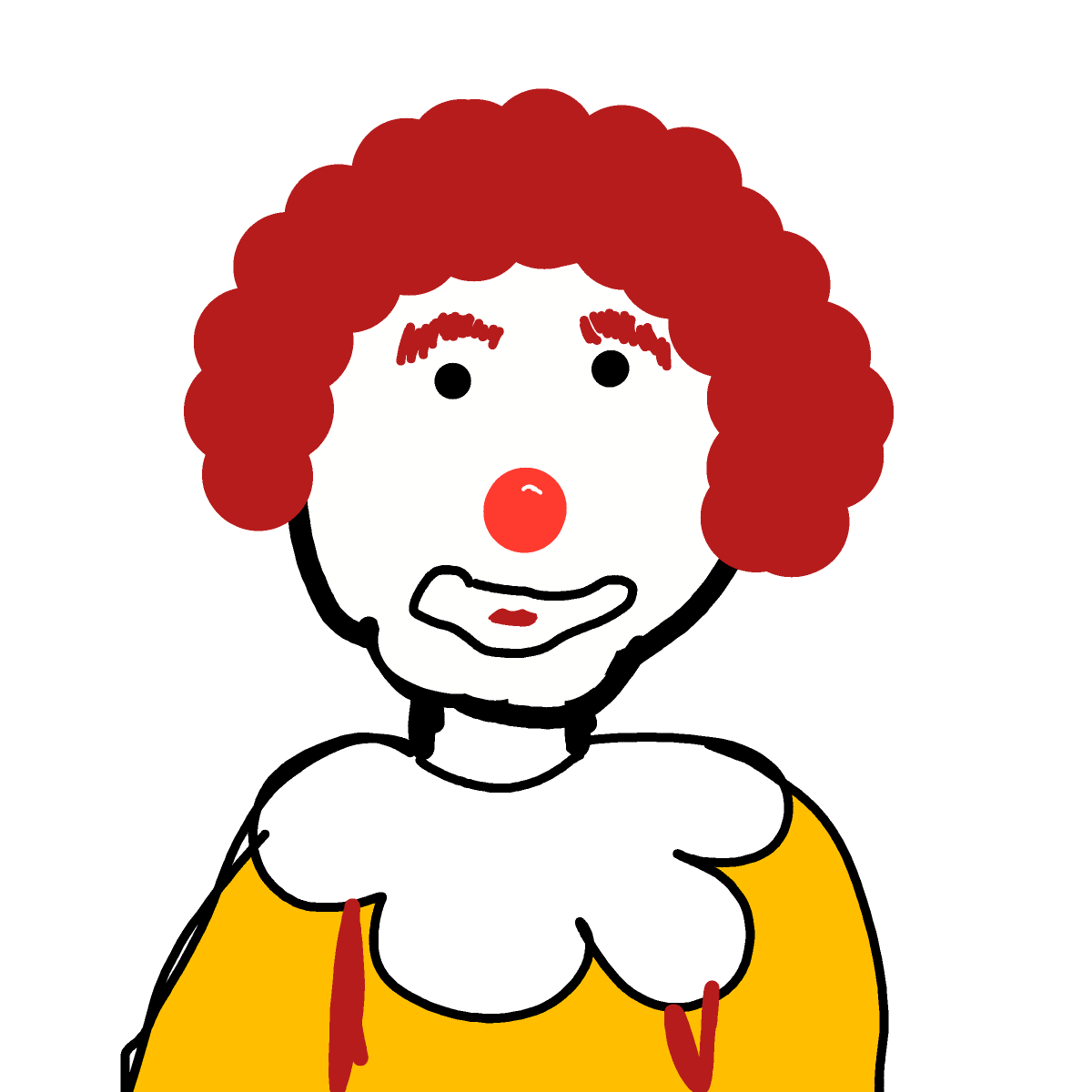 Clown drawing by 1singular_sensation
