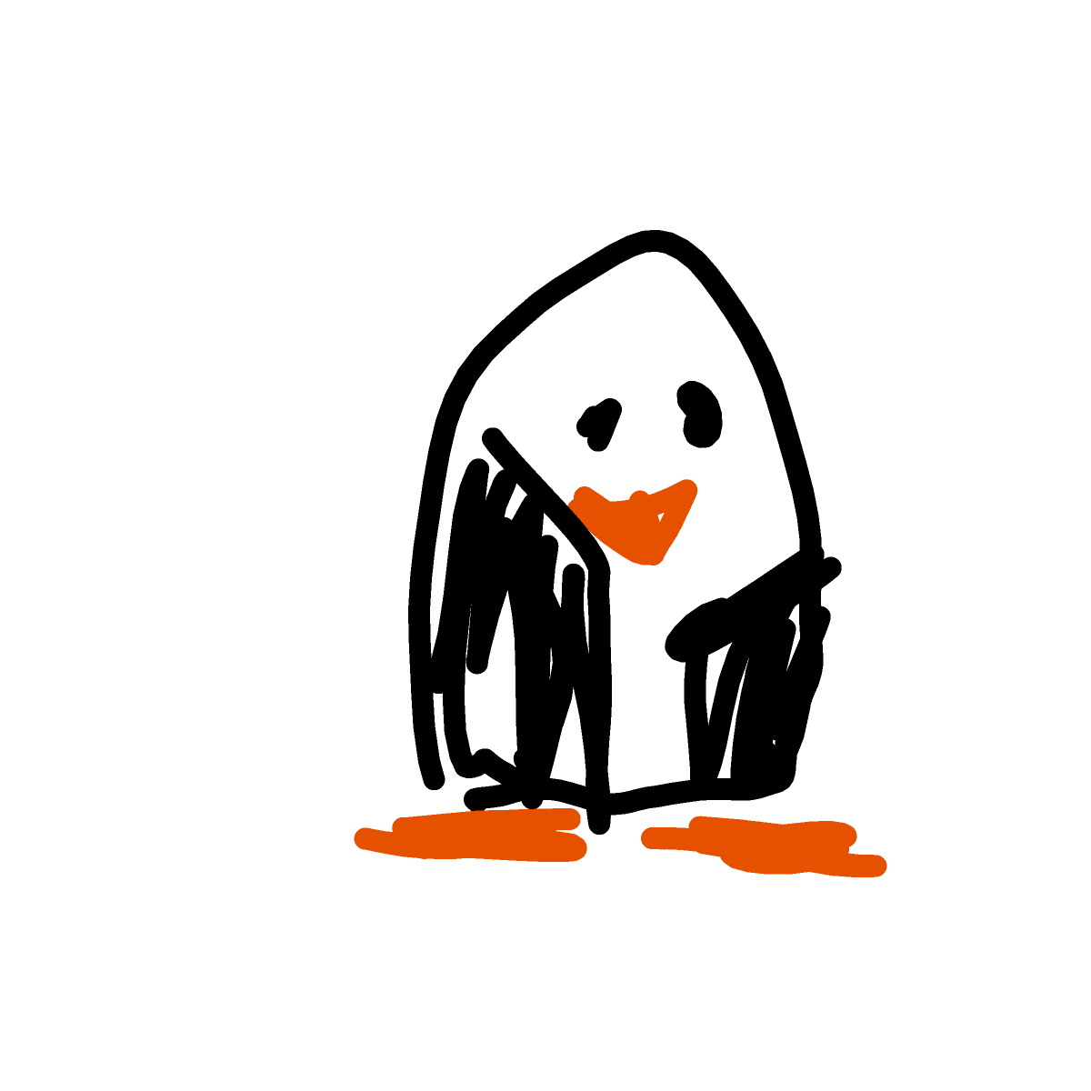 Penguin drawing by Fejlkode