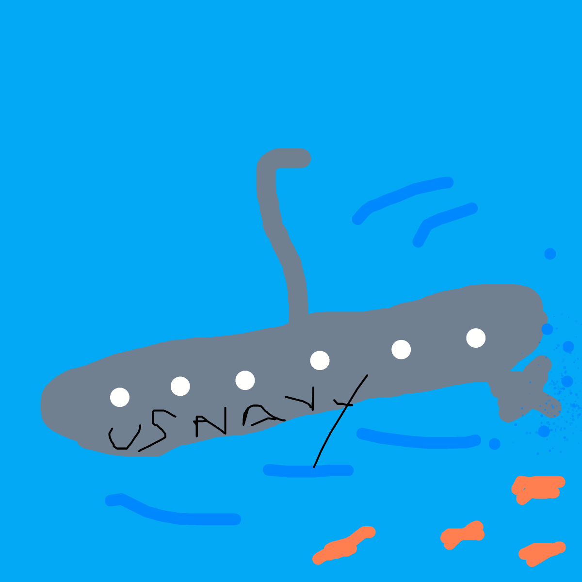 Submarine drawing by dark-clear-force