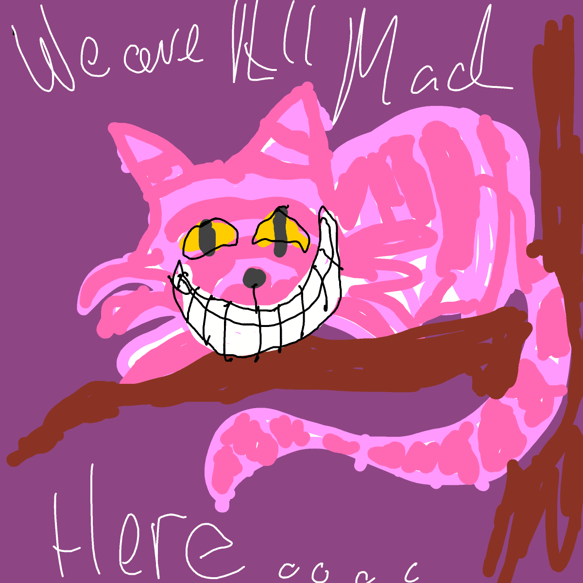 Cheshire Cat drawing by wind-noble-grace