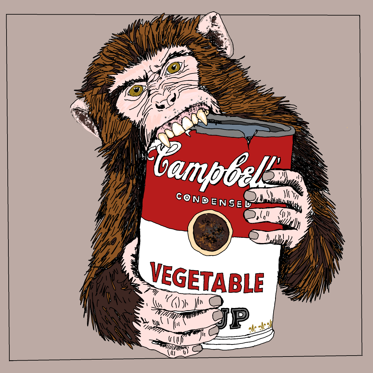 Soup drawing by Bridgitte