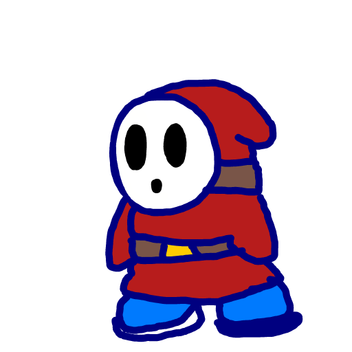 Shy Guy drawing by gummy squirm