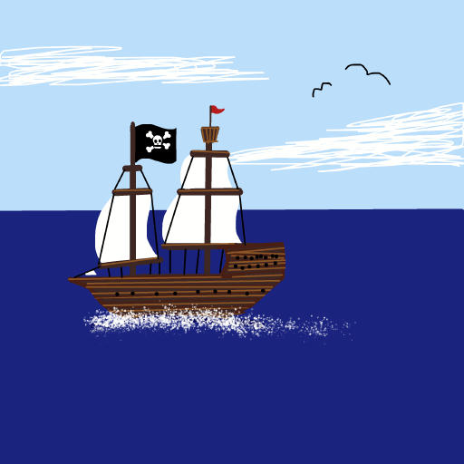 Pirate Ship drawing by wethebambam