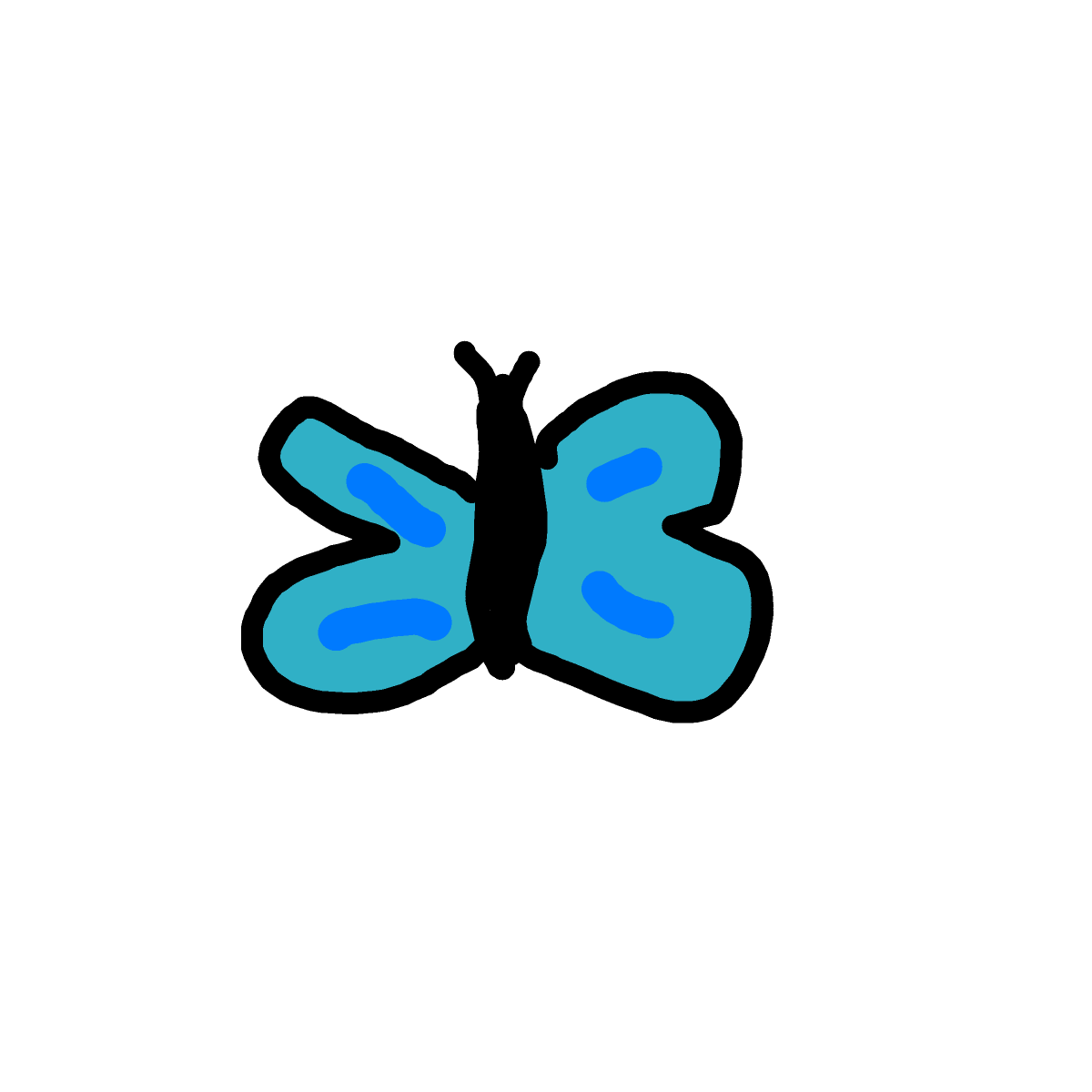 Butterfly drawing by Horseeeeeeeeey