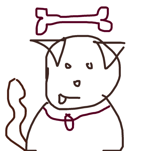 Dog drawing by grou