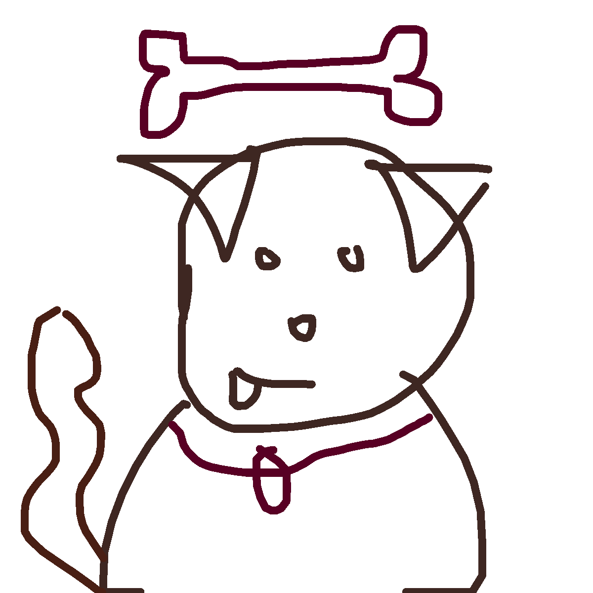 Dog drawing by grou