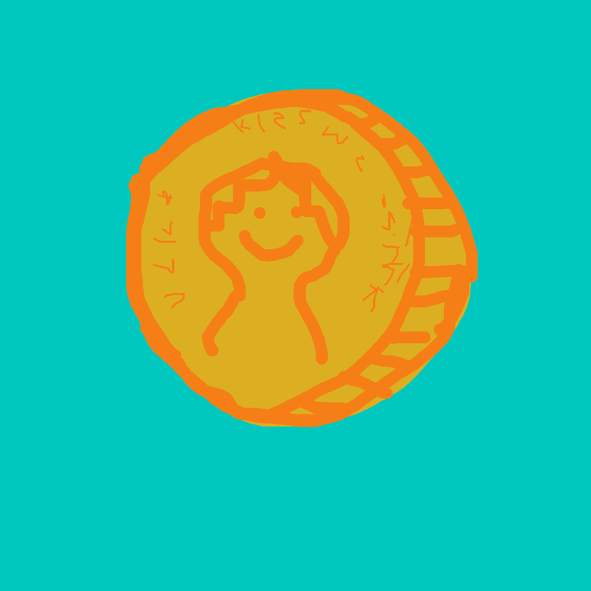 Gold Coin drawing by krissywissy