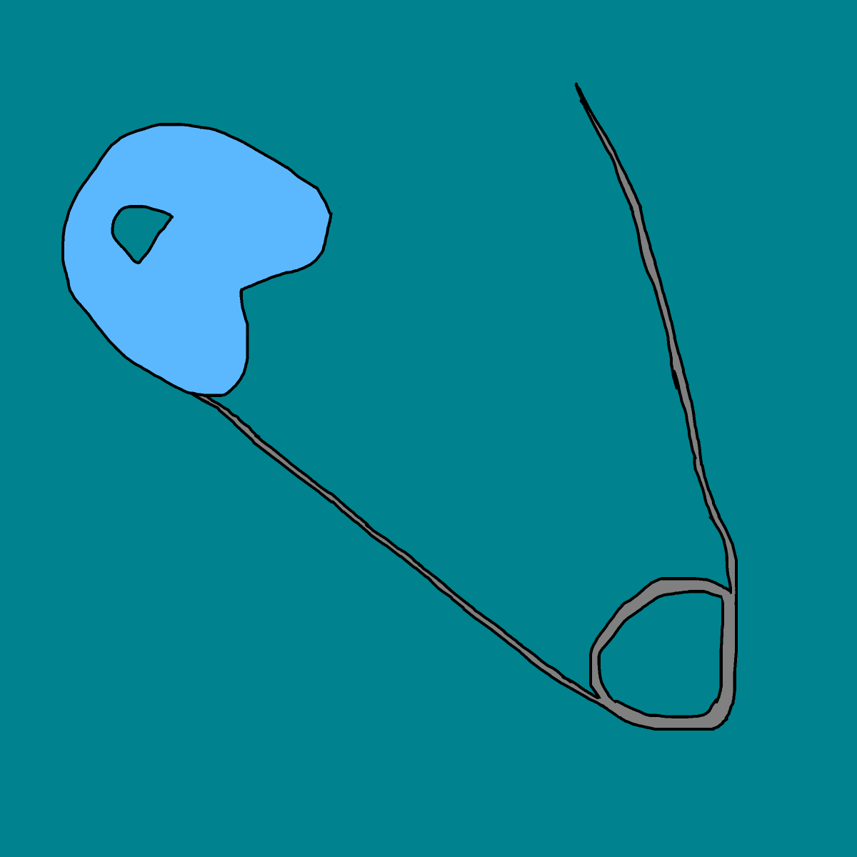 Safety Pin drawing by krissywissy