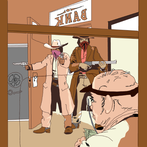 Bank Robbery drawing by Guardianoflives