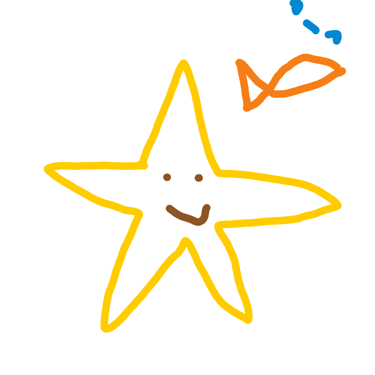 Starfish drawing by pearl-warm-king