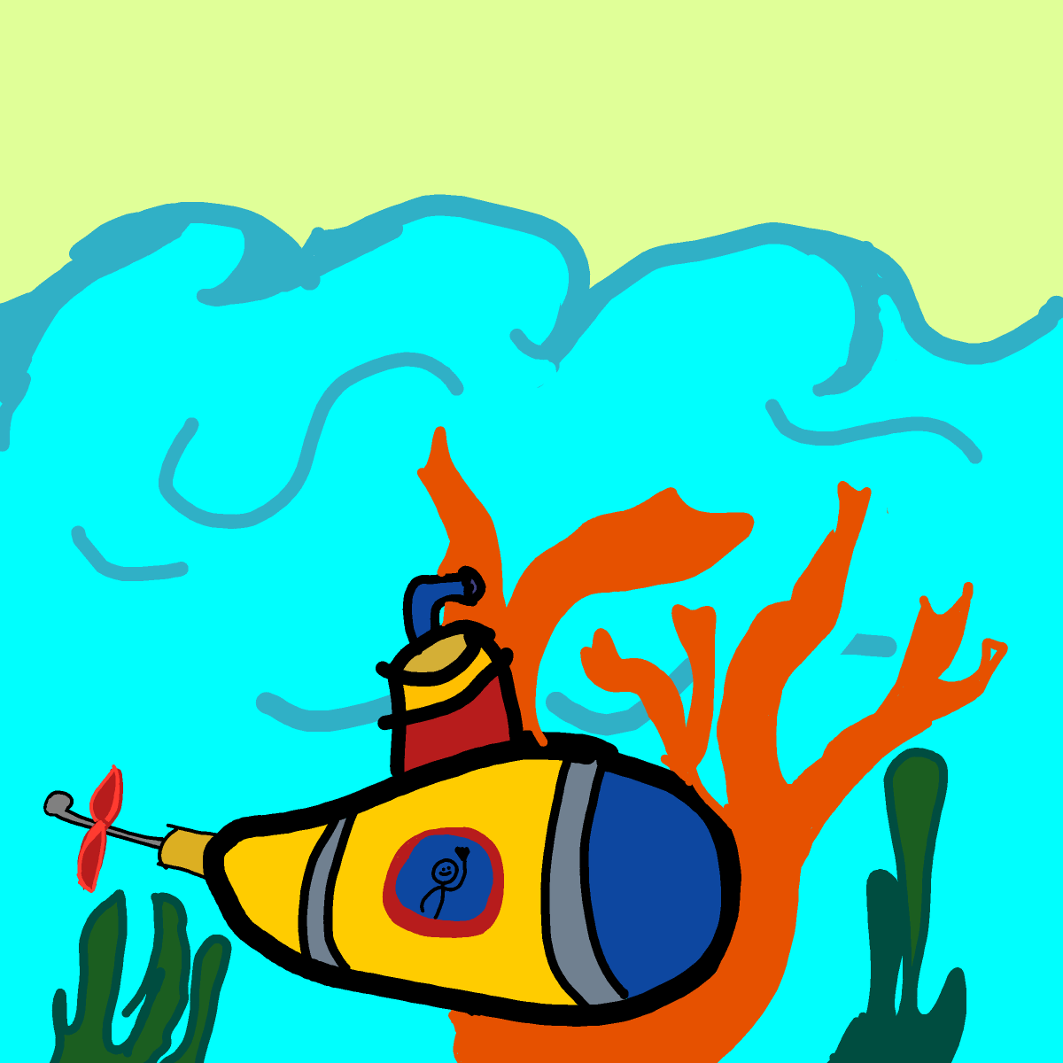 Submarine drawing by Placebo