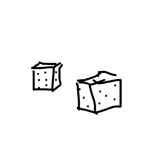 Dice drawing by drewbenruben