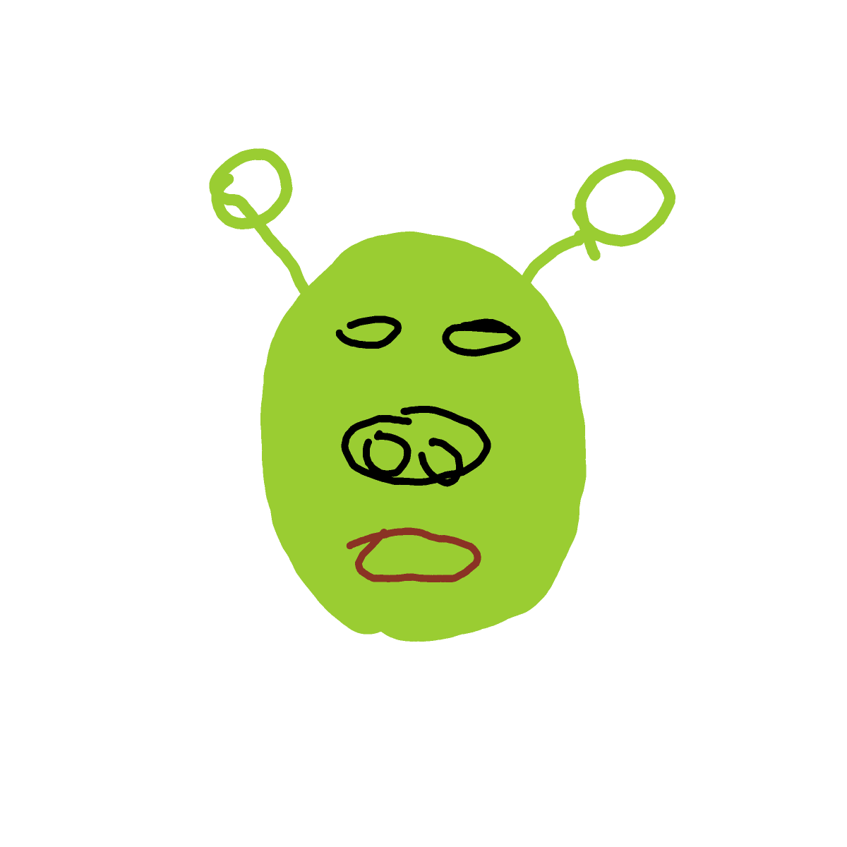 Shrek drawing by ishak