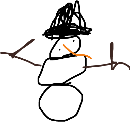 Snowman drawing by sawdawgchickenpog