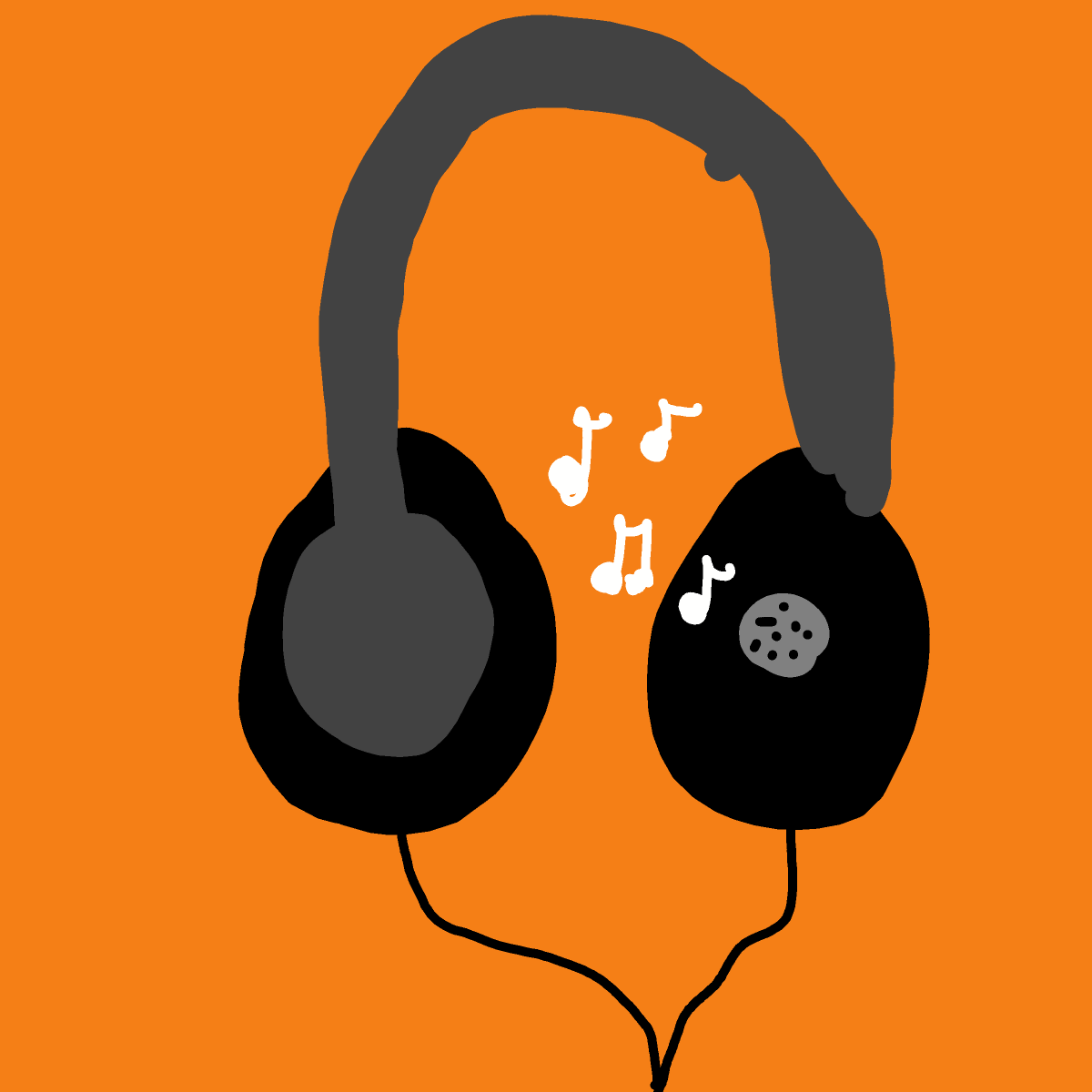 Headphones drawing by Guardianoflives