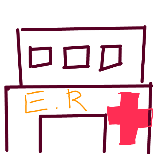Hospital drawing by coal-mild-peace
