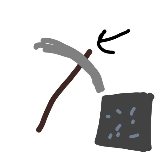 Pickaxe drawing by zinc-solo-artist