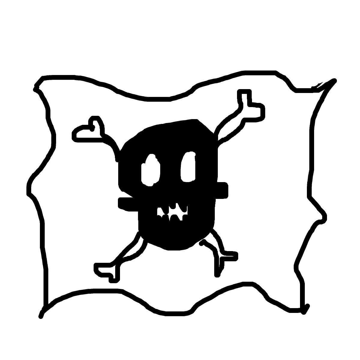 Skull Flag drawing by nyca