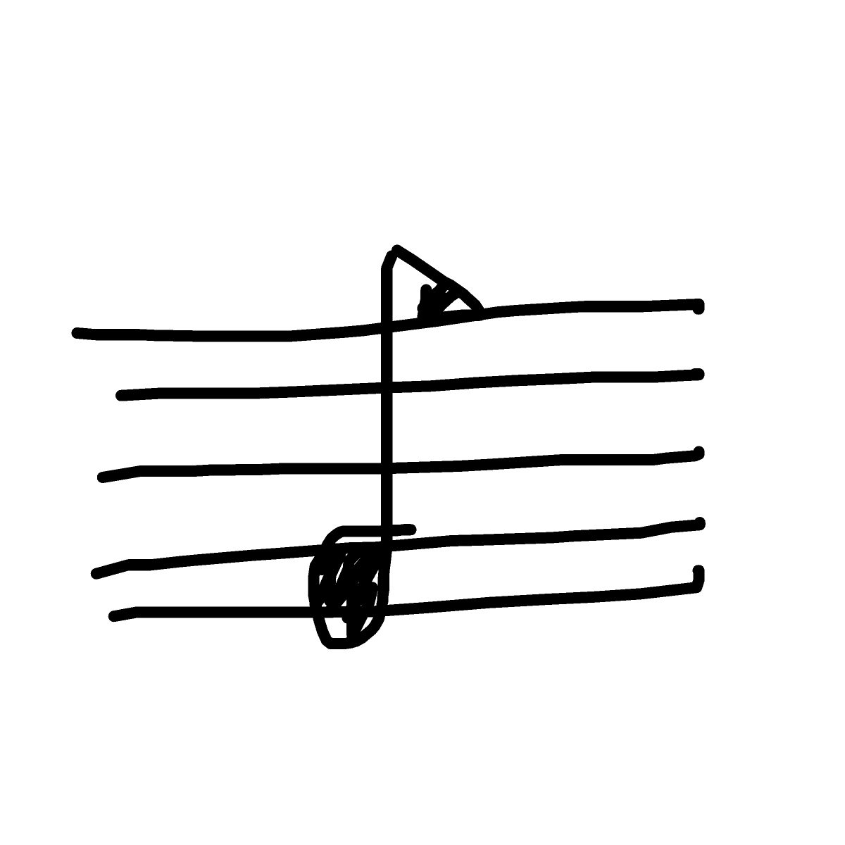 Music Note drawing by lili