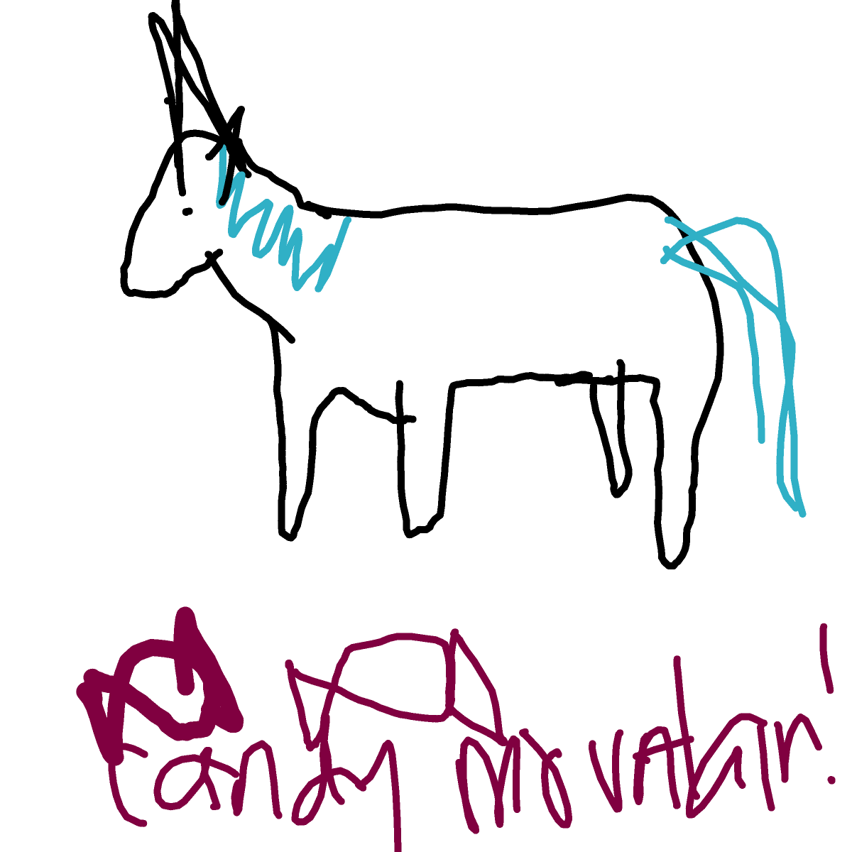 Unicorn drawing by dietchola