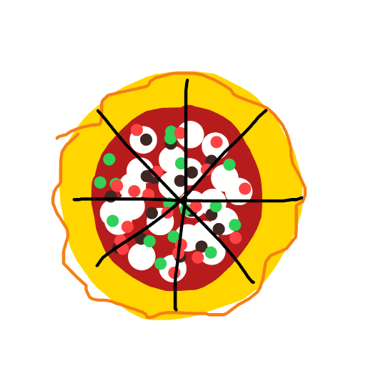 Pizza drawing by oxox
