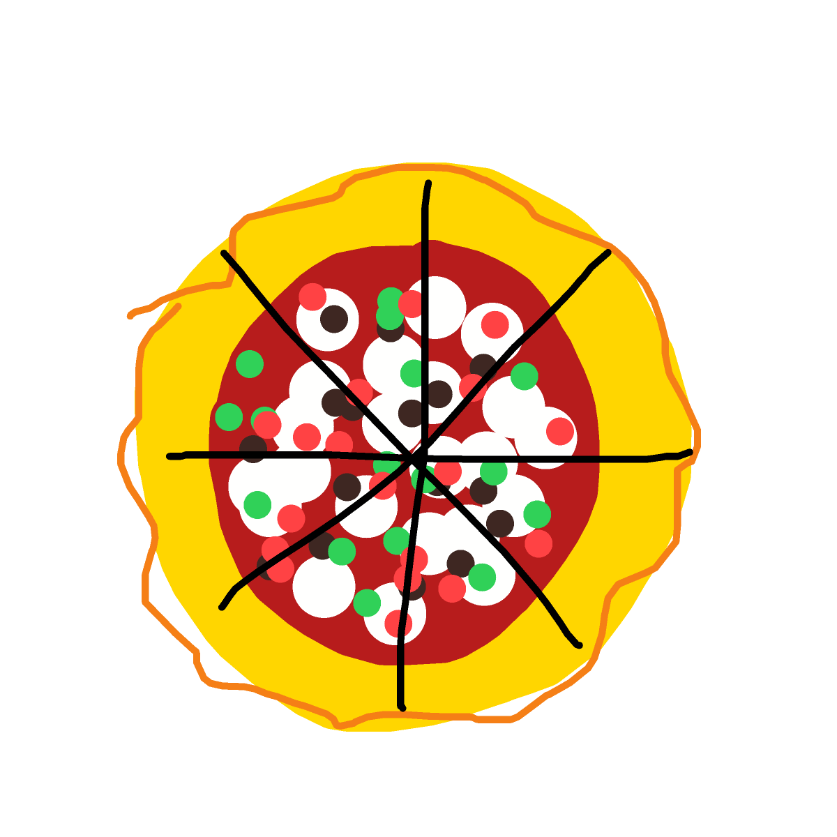Pizza drawing by oxox