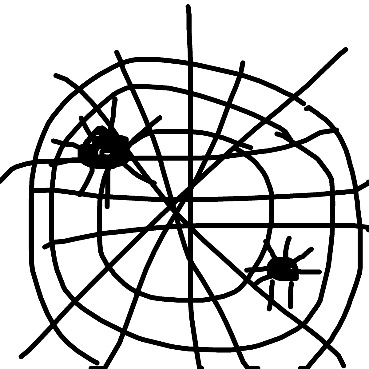 Spider Web drawing by tirza