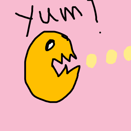 Pac-Man drawing by red-ink-mind