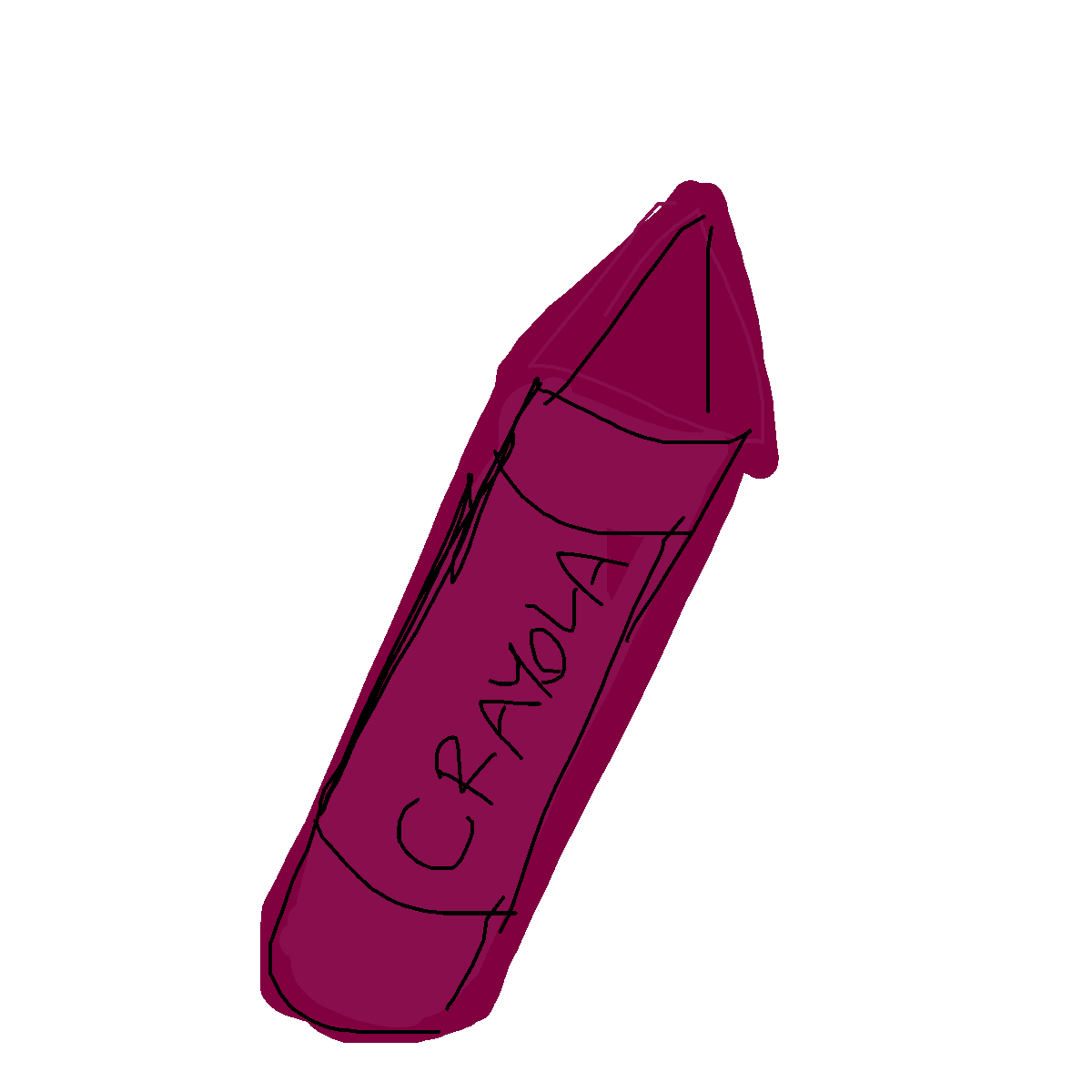 Crayon drawing by hen