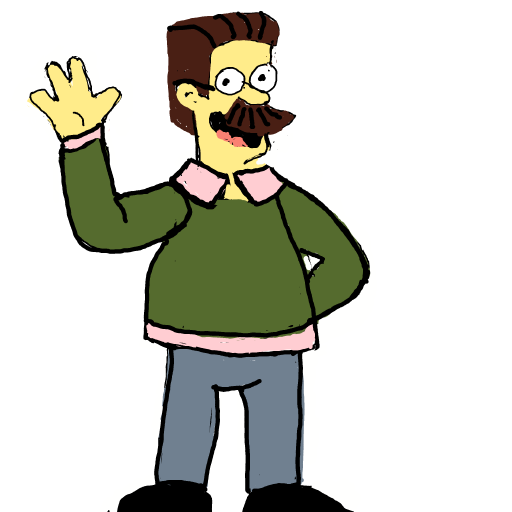 Ned Flanders drawing by manders