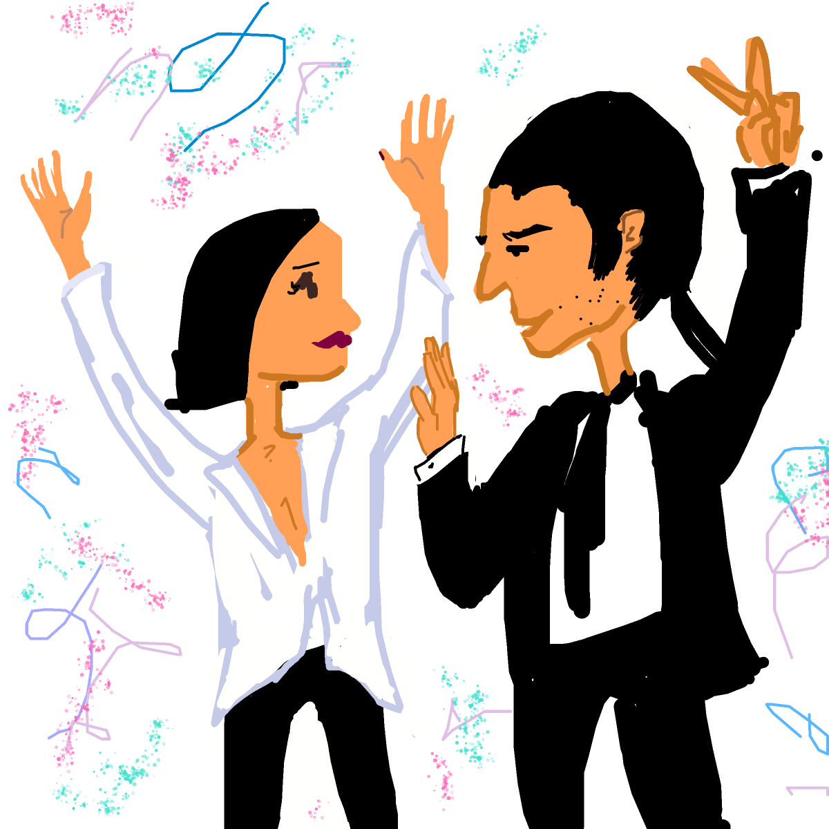 Pulp Fiction drawing by crisp-steel-quest