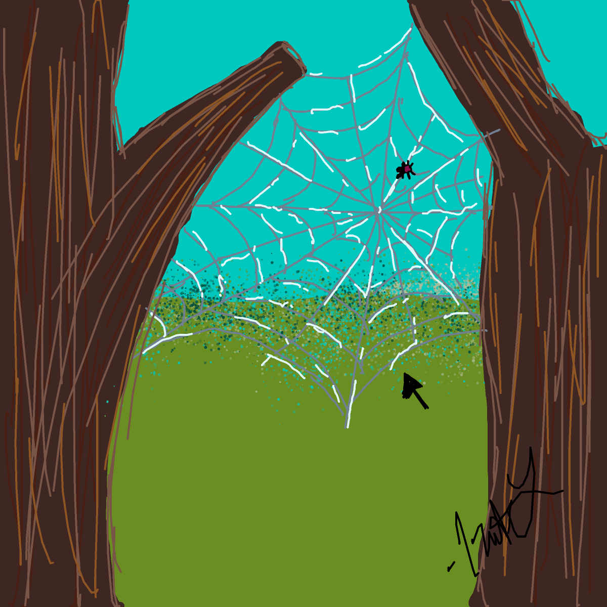 Spider Web drawing by tris - art _ wow