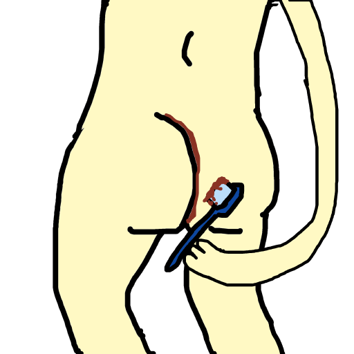 Toothbrush drawing by mikl pickle