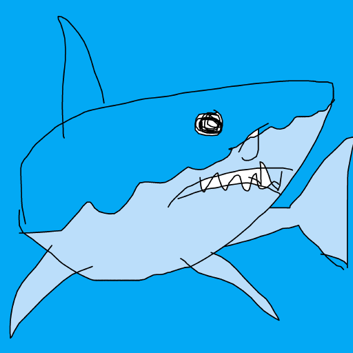 Shark drawing by jukgaa