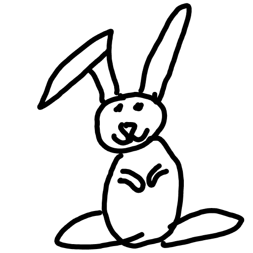 Bunny drawing by Bubble