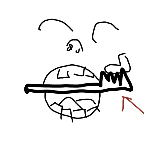 Toothbrush drawing by Fejlkode