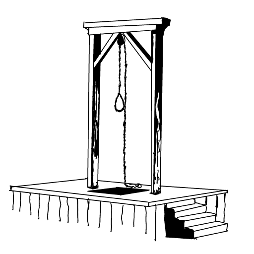 Gallows drawing by Guardianoflives