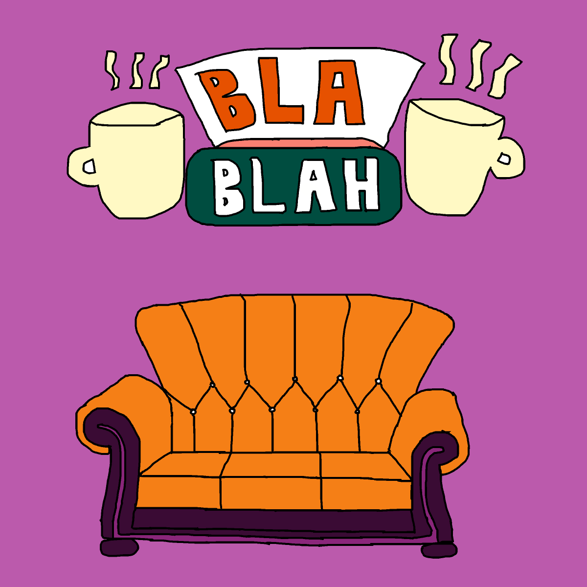Central Perk drawing by krissywissy