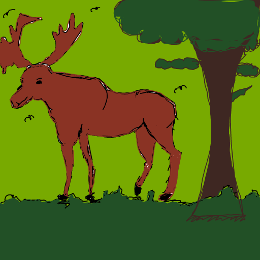 Moose drawing by godor