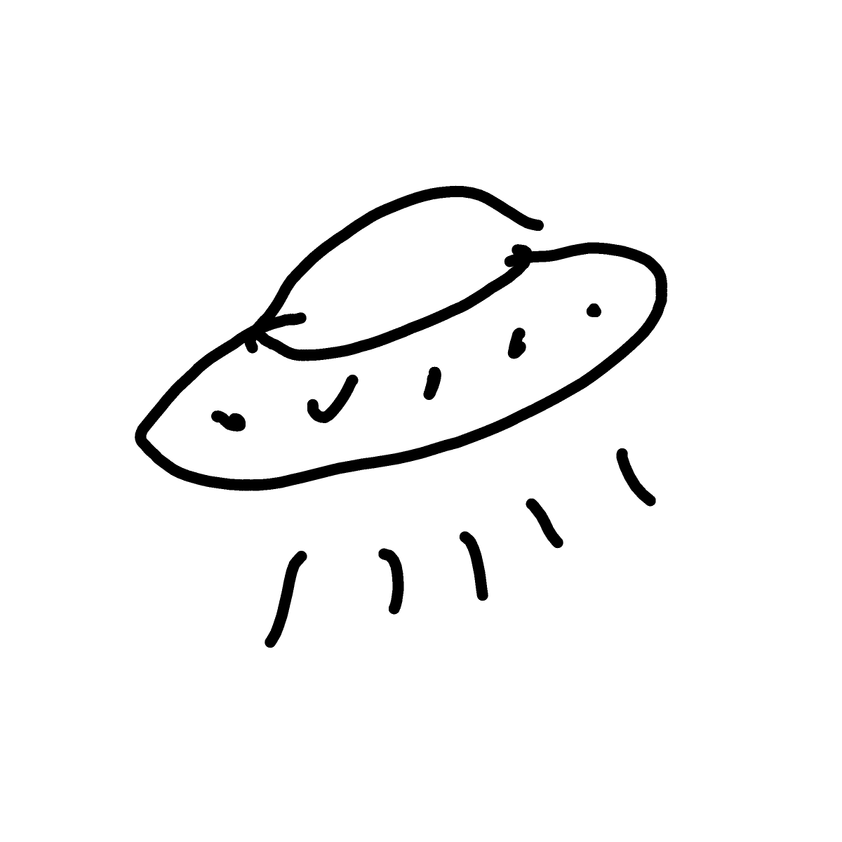 UFO drawing by Shew