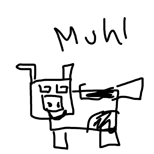 Cow drawing by aqua-clear-camp