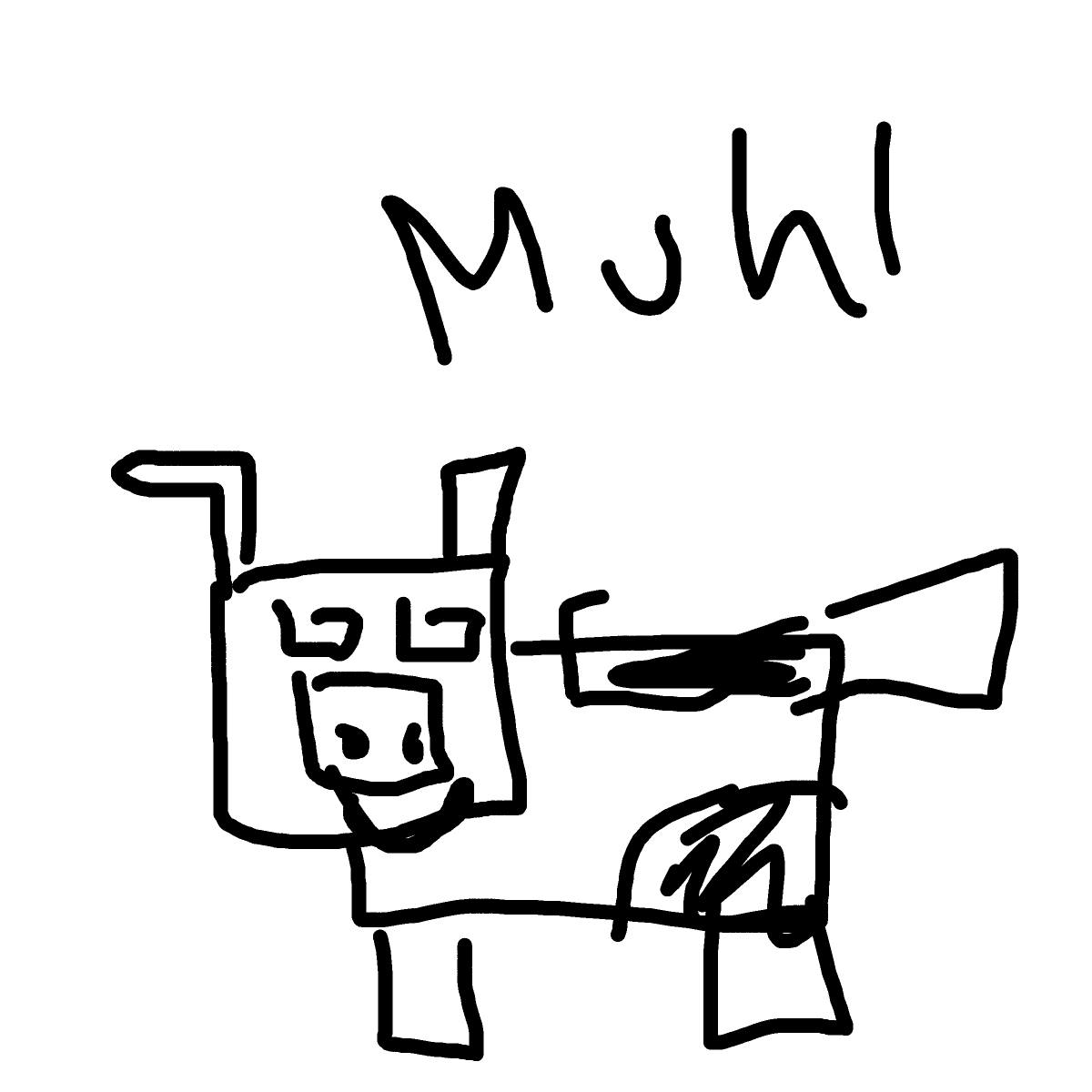 Cow drawing by aqua-clear-camp