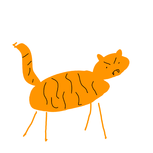 Tiger drawing by Shandi