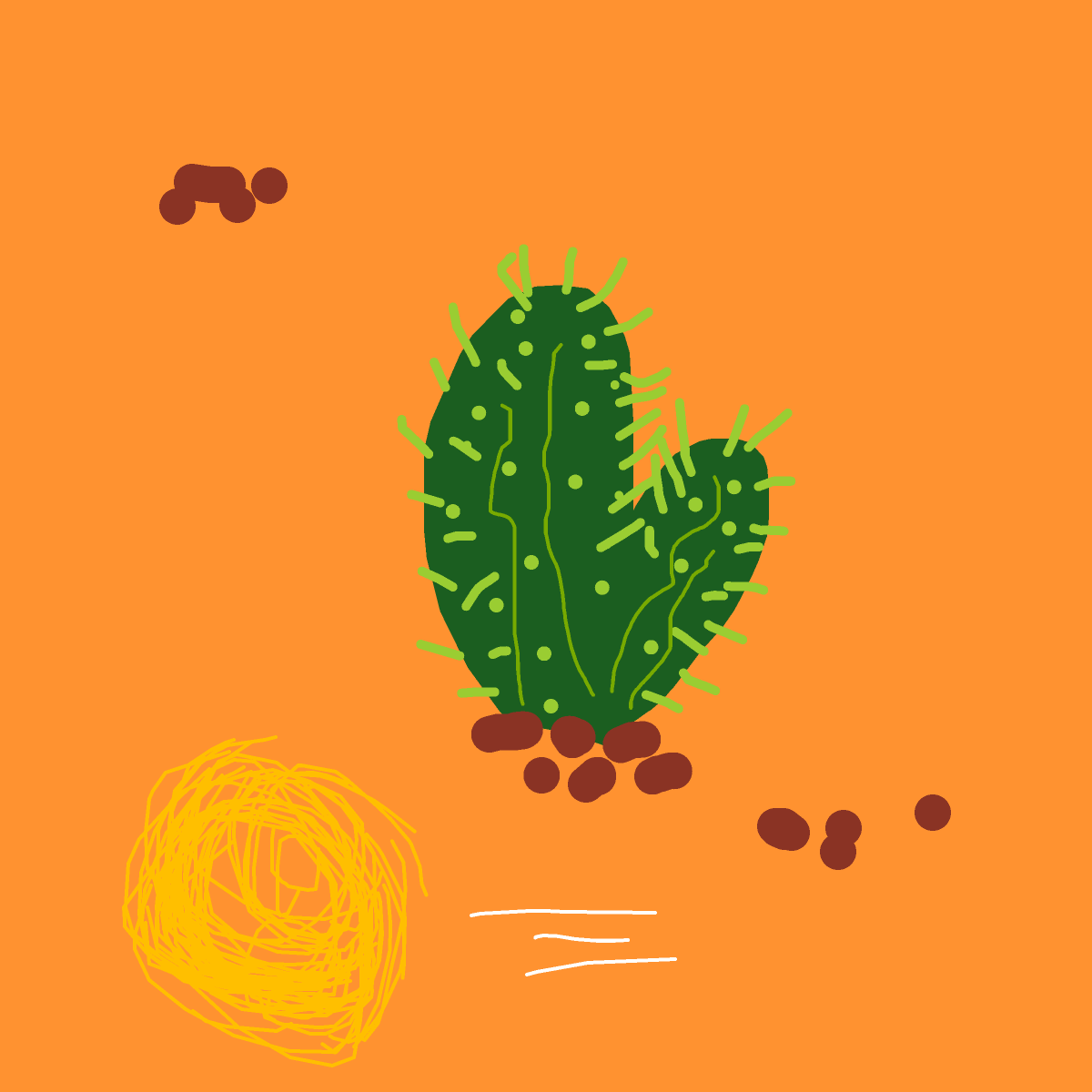 Cactus drawing by nicodarunia