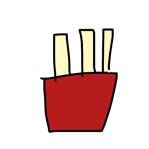Fries drawing by mikl pickle