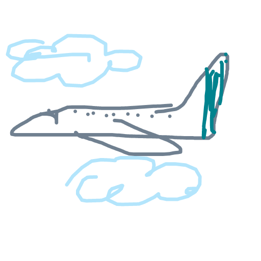Airplane drawing by a_dawg
