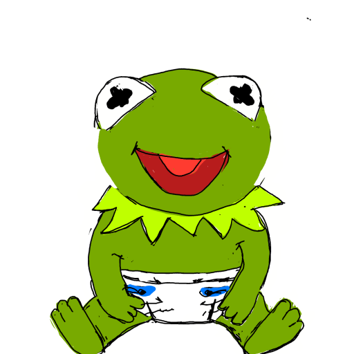 Baby Kermit drawing by manders